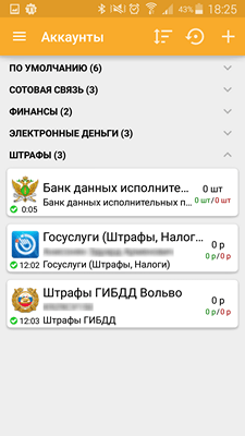Данные из личного кабинета Госуслуги, Банк данных исполнительных производств, Штрафы ГИБДД